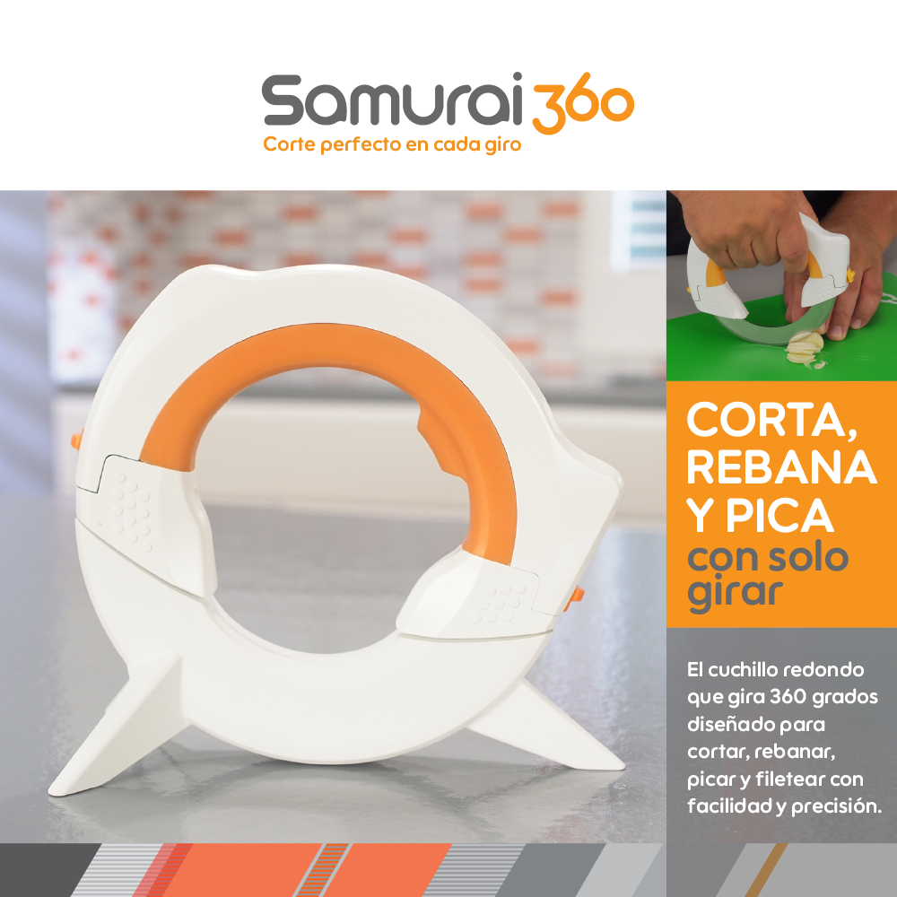 Samurai360 Cuchillo Circular Giratorio