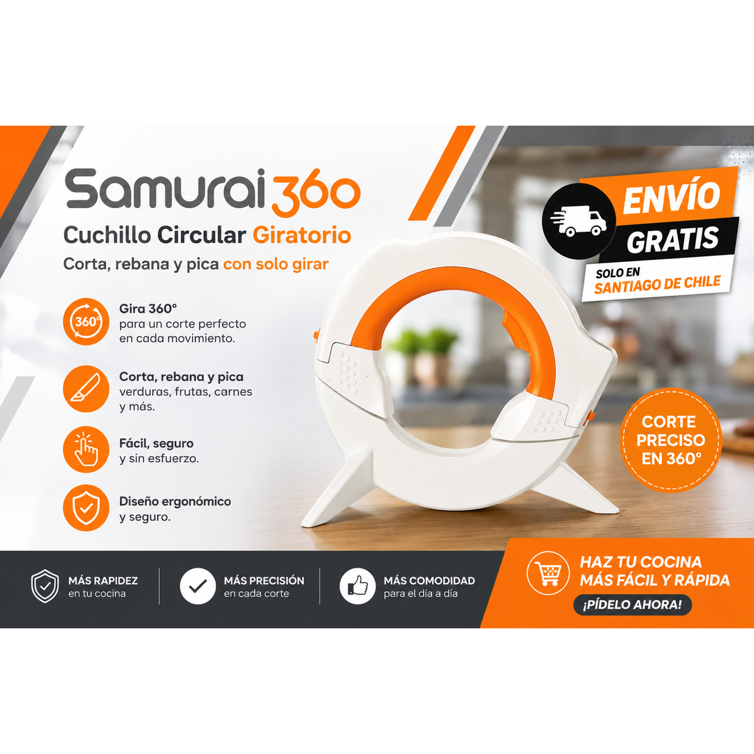 Samurai360 Cuchillo Circular Giratorio