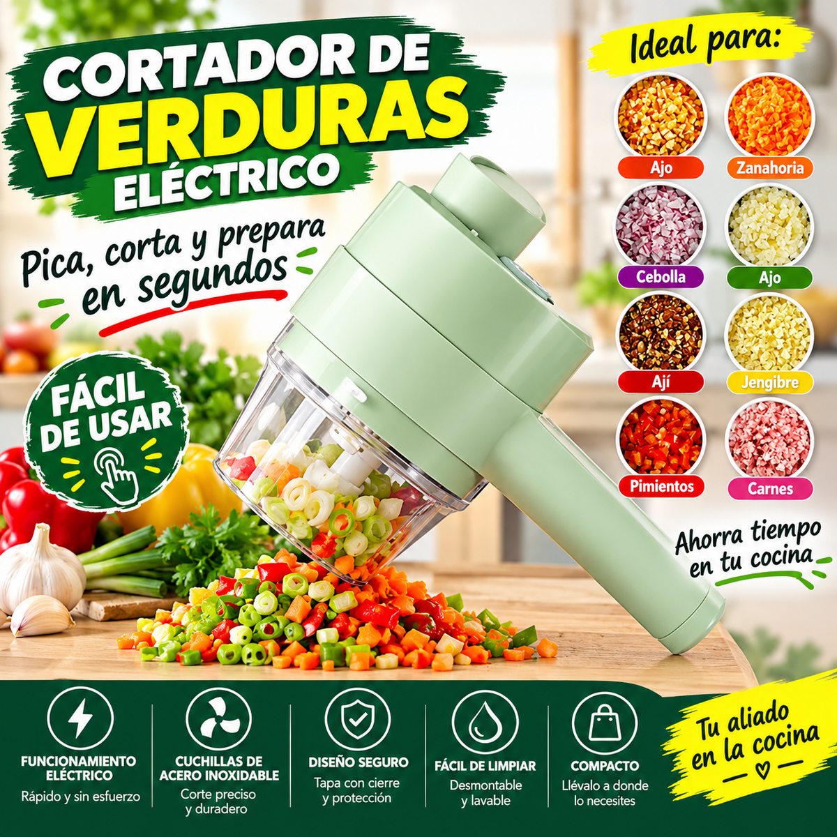 CORTADOR DE VERDURAS ELÉCTRICO
